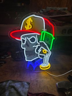 Skull led sign
