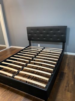 Queen Bed Frame with Storage Drawers