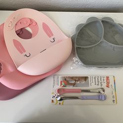 Silicone Baby Feeding Bundle, all for $10
