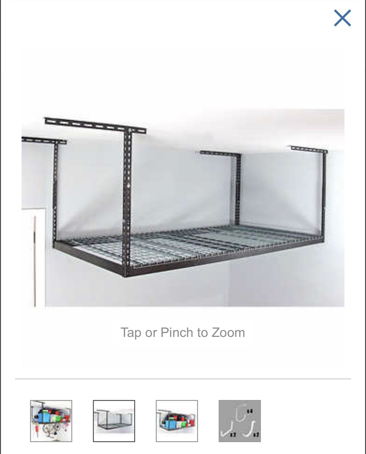 SafeRacks 4 ft. x 8 ft. Overhead Garage Storage Rack and Accessories Kit