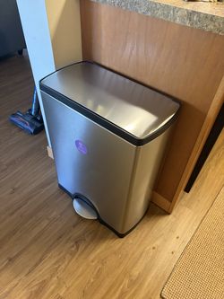 simplehuman Stainless Steel Trash & Recycling Bin – $20