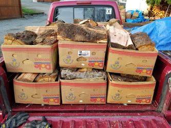 Boxes of dry-seasoned firewood (Ask about delivery)