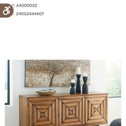 Fair brown accent cabinet