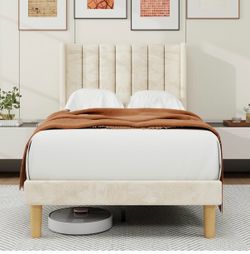 Twin Bed Frame + Memory Foam Mattress (Like New) – $200 OBO