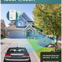 Driveway Motion  Intruder Alarm Sensor Operating, 36 Melodies, Home Security Alert System with 1 Plug-in Receiver 2 Weatherproof PIR Sensors