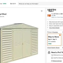 Duramax SidePro 10.5 ft. x 3 ft. Vinyl Shed