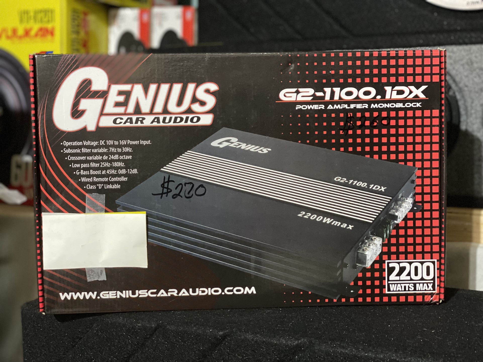  New Genius Audio 2200w Max Power Monoblock Class D Amplifier $260 Each 