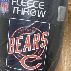 New Lt Wt Soft Fleece Throw Blanket 50" X 60"  Campaign NFL Chicago Bears New in package . Still in original plastic wrap . Perfect Christmas present 