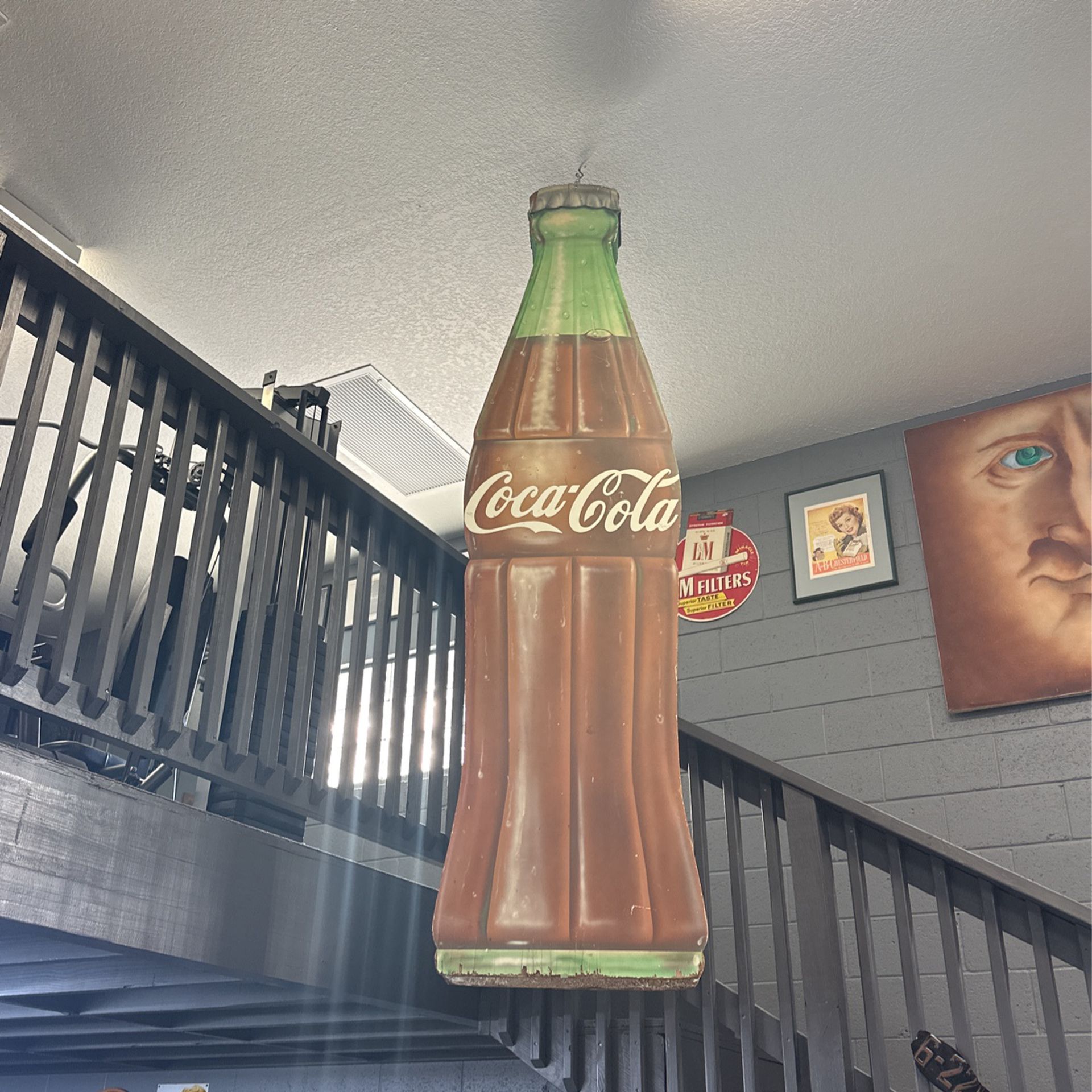 Large Antique Coke Bottle 7 Ft
