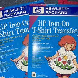 Two HP Iron-on Shirt Transfer Packages 