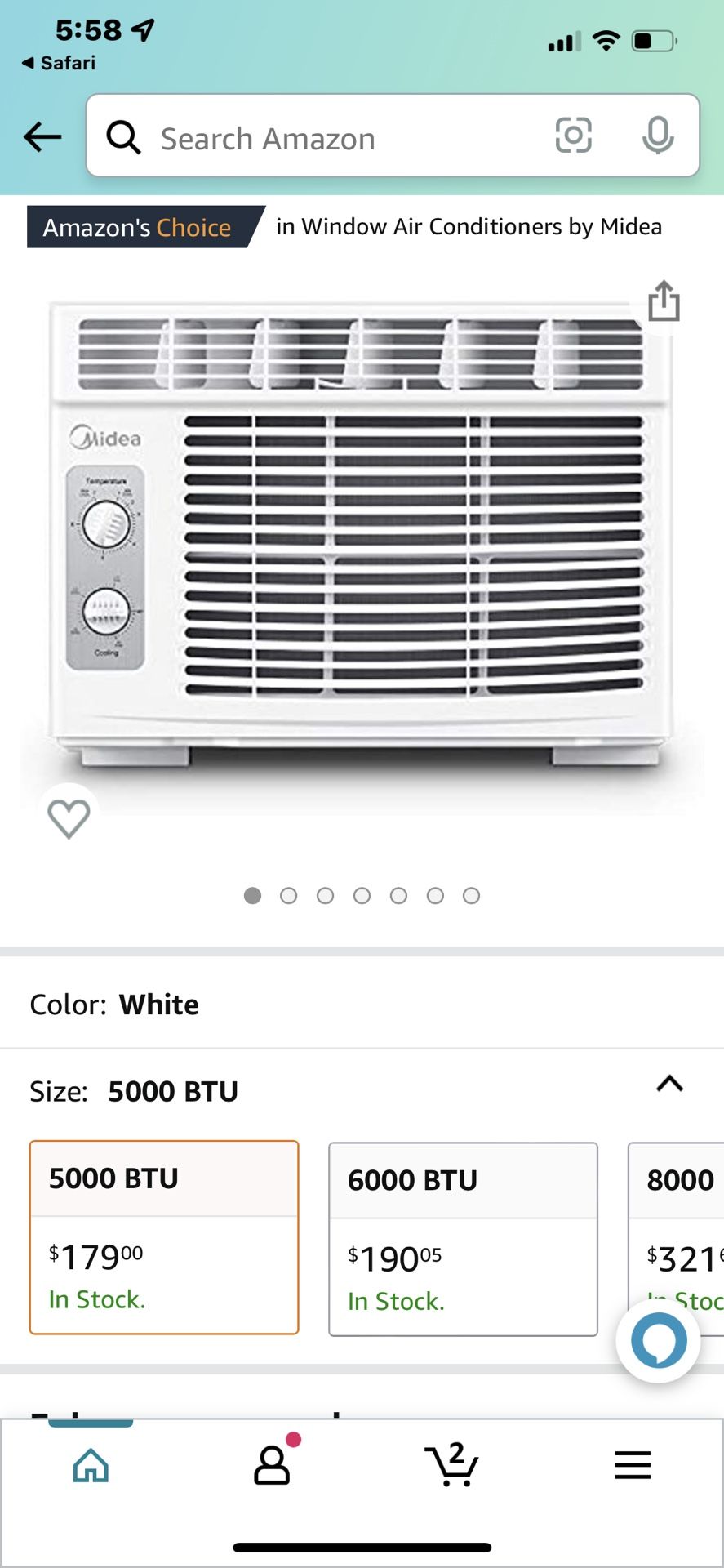 Midea 5000 BTU Air Conditioner & Accessories 