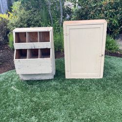 Two Wooden Cabinets