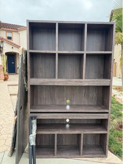 Desk with bookcase