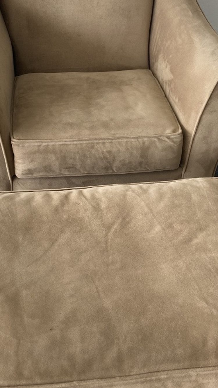 Beautiful Chair With Ottoman