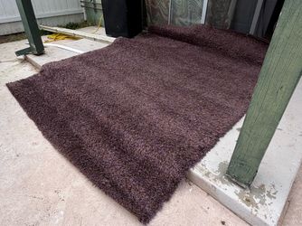 Purple/Brown Shag Rug