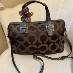 brown coach bag