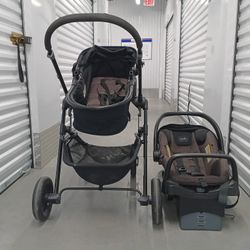 Evenflo Pivot Modular Travel System with LiteMax Infant Car Seat (Casual Gray)