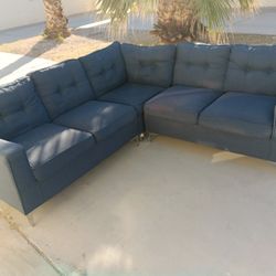 Beautiful Blue Sectional Couch-BEST OFFER!!!!!!!!