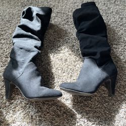 Suede Black Boots