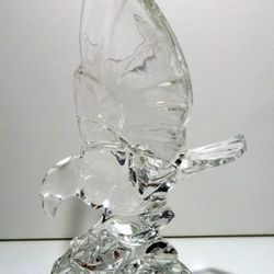 Val Saint Lambert Crystal Eagle Statue