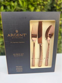 Rose Gold Flatware Set – 60 Pieces Total – New in Box – Service for 12