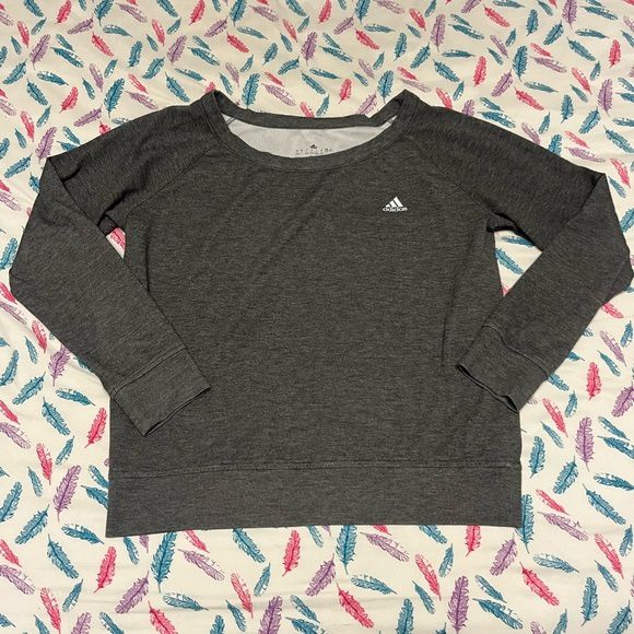 Adidas Gray Long Sleeve Sweatshirt