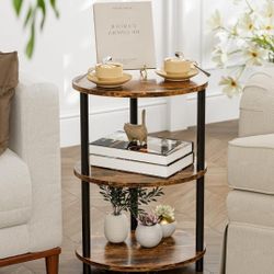 3-Tier Oval Accent 1-Pack, Rustic Brown 