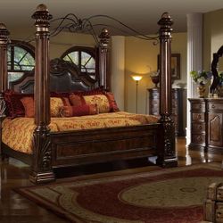 New King Size Bedroom Set 4 Pcs 