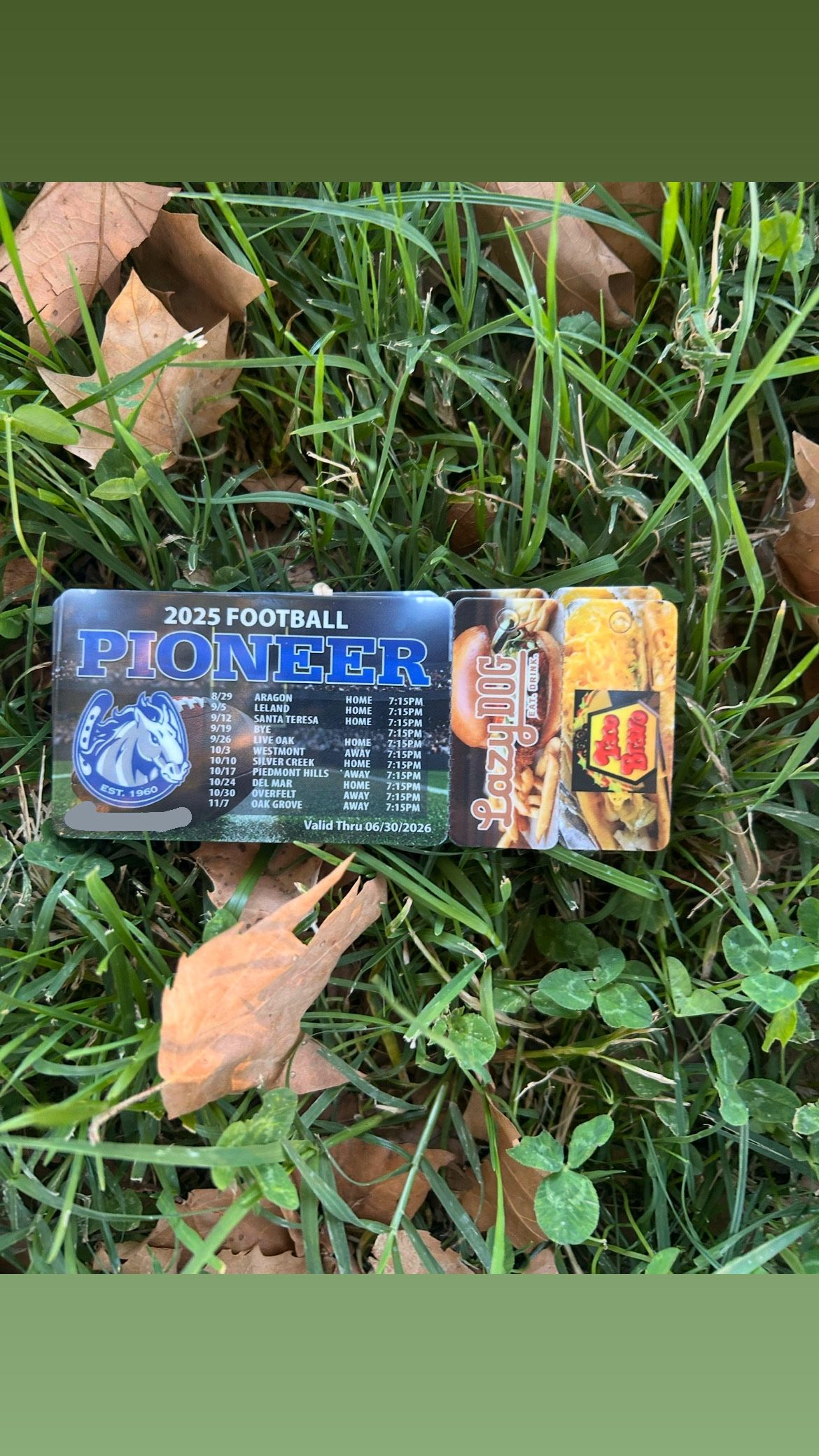 Pioneer Football Discount Card