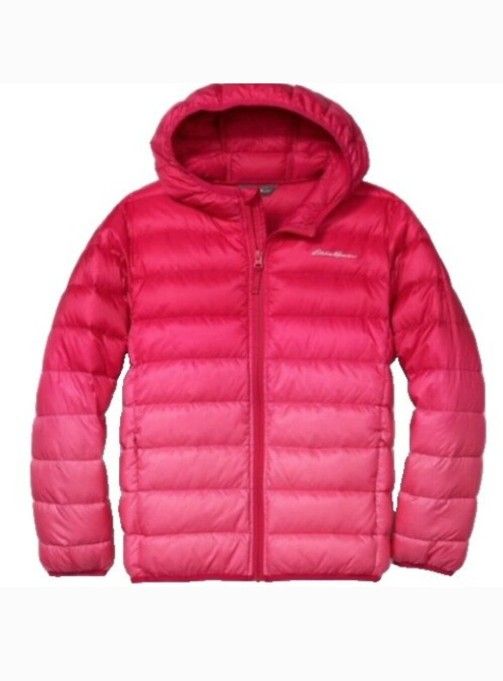 EUC Eddie Bauer Girls Puffer Jacket Coral Pink Size L (14)
