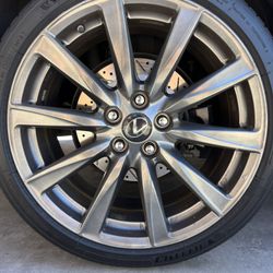 OEM 19-inch wheels from a 2008–2014 Lexus IS F BBS