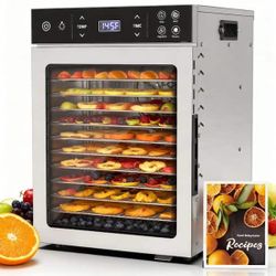NEW Stainless Steel Food Dehydrator Machine w/ 12 Trays