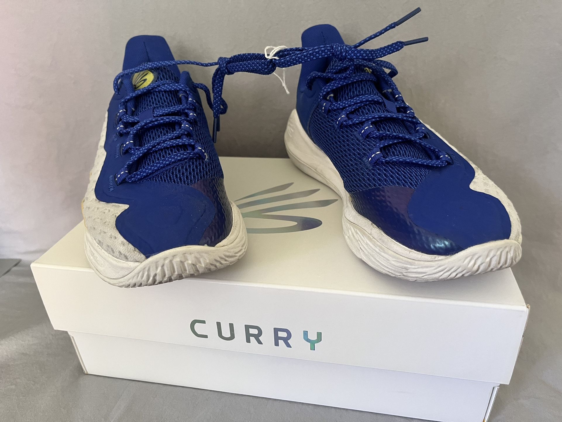 Under Armour Curry 11 Dub Nation Men’s 7.5 Blue/Yellow/White W/Box (contact info removed)-100