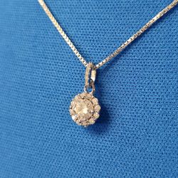 Moissanite Round Pendant