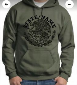 Sudadera Con El Agila De Mexico Le Ponemos Su Nombre Apellido O Estado
