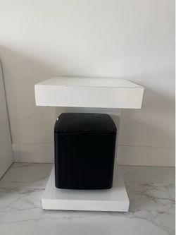 White side table with drawer