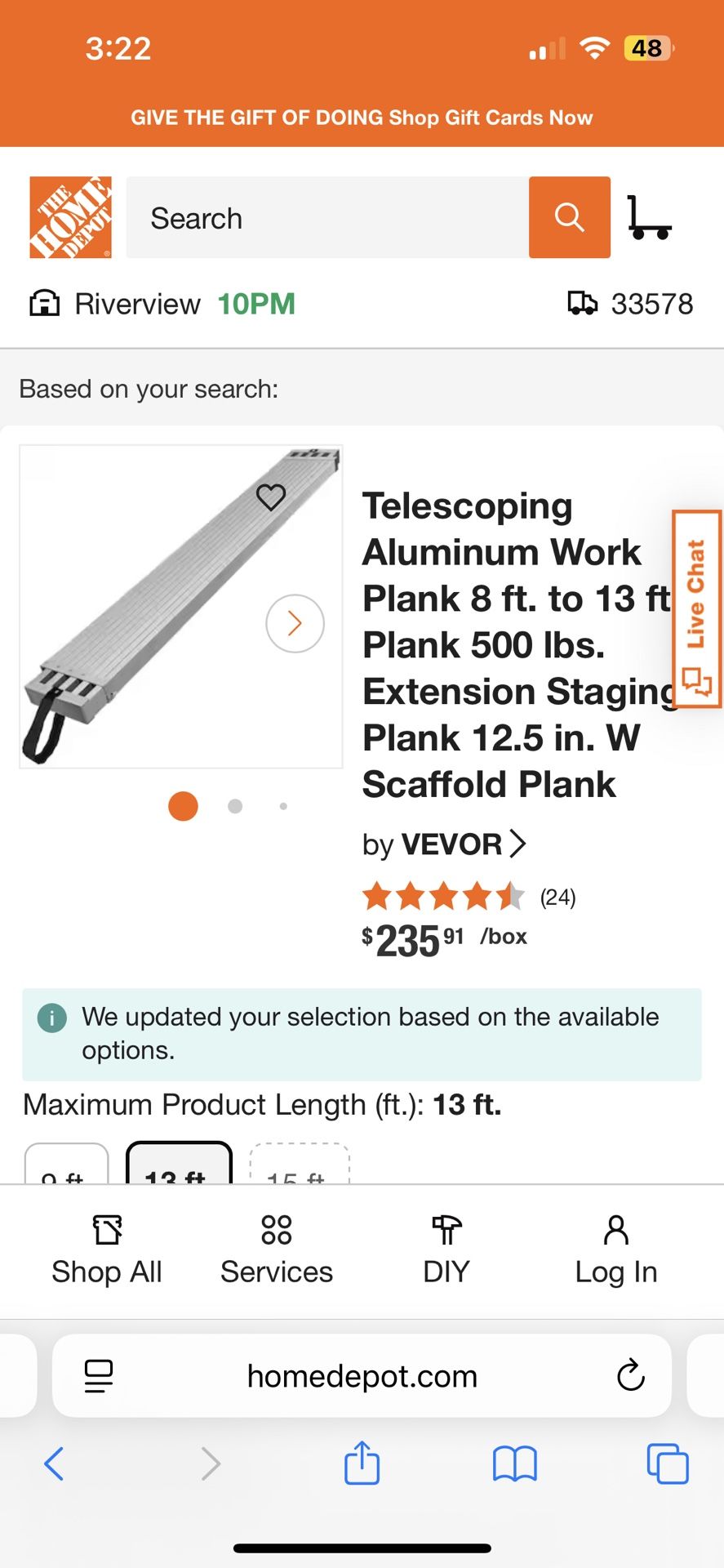 Scaffold Plank 8 To 13 Ft