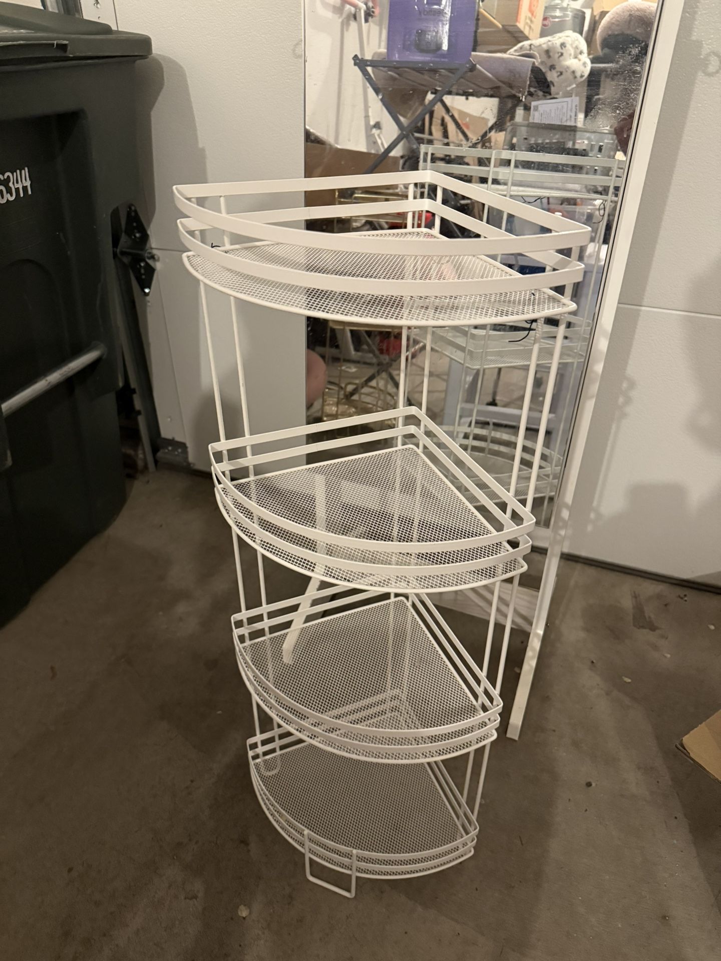 4 Tier White Storage Rack