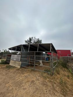 2 horse stalls and roof