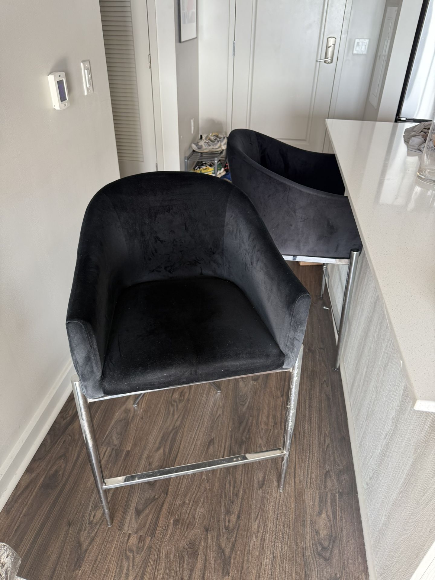 Velvet Black Bar chairs