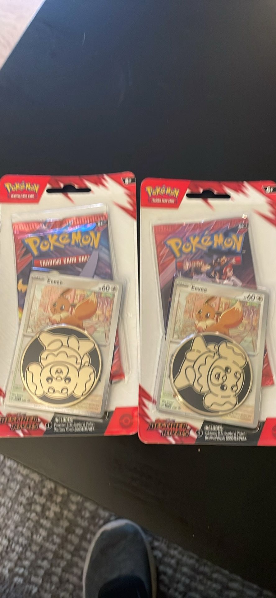 Pokémon Destined Rivals Card Pack Eevee Promo Set Of 2