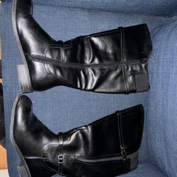 Wide Calf Black Boots 