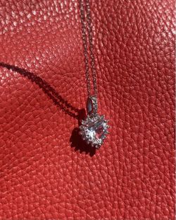 White Sapphire and Silver Necklace