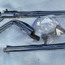 Chrome Fishtail Pipes and Heat Shields