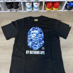 Bape Blue Ape Head Shirt Black Size Medium