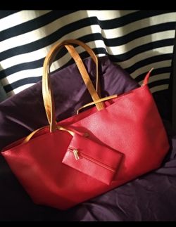 Faux Leather Ladies Tote Bag/Messenger