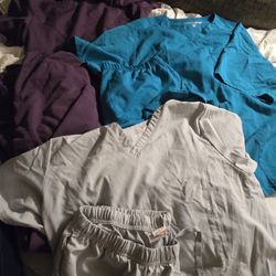 3 Sets Of SCRUBS PANTS & SHIRTS WOMEN'S PLUS SIZE XXL Work Ready