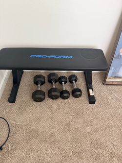 Pro-Form Flat Weight Bench withDumbbellsells