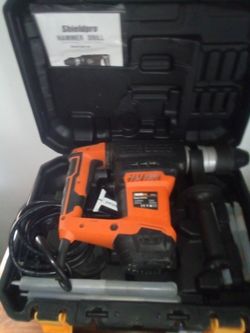 ShieldPro 1 1/4" SDS-PLUS Rotary Hammer Drill & Original Accessories In Protective Carry Case AB2105