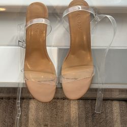 Clear Strappy Shoes (Size 9)